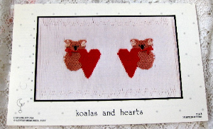 Little Memories Smocking Plate Koalas and Hearts 005 OOP